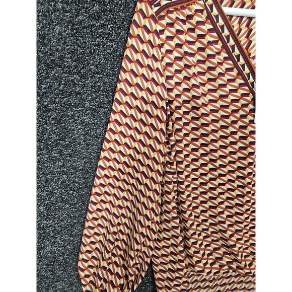 Max Studio Women's Small Southwest Geometric Wrap V-Neck Pullover Blouse NWT NEW - Picture 5 of 11